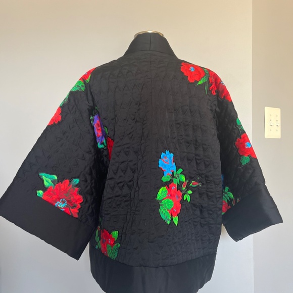 NWT KENZO x H&M Short Coat REVERSIBLE SILK KIMONO Quilted Bomber Jacket Medium - Picture 14 of 16